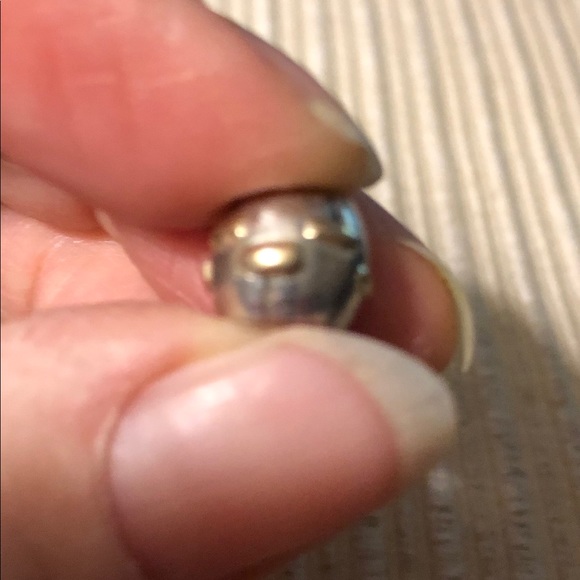 Pandora type bead 14 Mt and sterling silver geomet - Picture 4 of 4